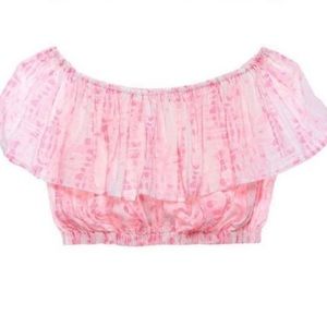 VICTORIA’S SECRET VINTAGE OFF THE SHOULDER TIE DYE CROP